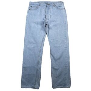 Vintage Levi's 501 0111 Blue Denim Jeans Light Wash USA 38x32 (Actual 37x32)